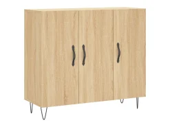 Aparador de madera de ingeniería roble Sonoma 90x34x80 cm