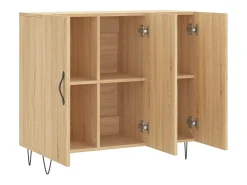 Aparador de madera de ingeniería roble Sonoma 90x34x80 cm
