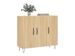 Aparador de madera de ingeniería roble Sonoma 90x34x80 cm