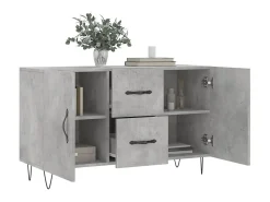 Aparador de madera de ingeniería gris hormigón 100x36x60 cm ES41378