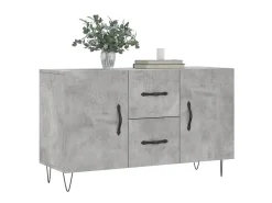 Aparador de madera de ingeniería gris hormigón 100x36x60 cm ES41378