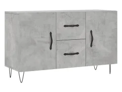 Aparador de madera de ingeniería gris hormigón 100x36x60 cm ES41378