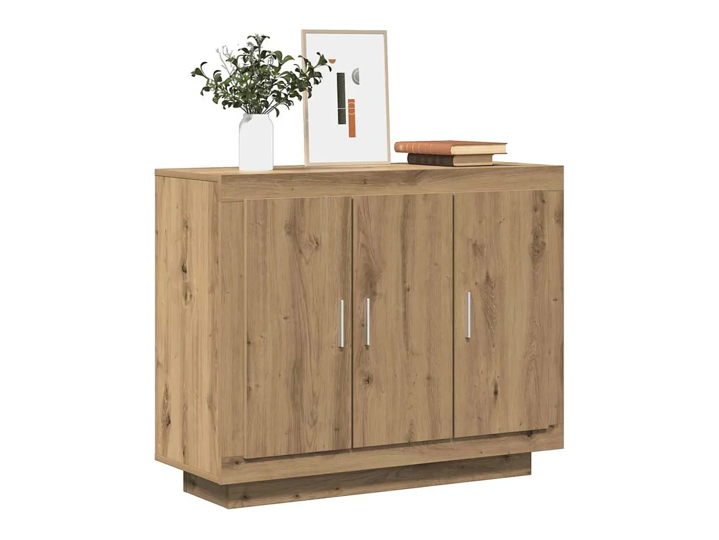 Aparador de madera de ingeniería roble artisan 92x35x75 cm