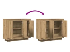 Aparador de madera de ingeniería roble artisan 92x35x75 cm