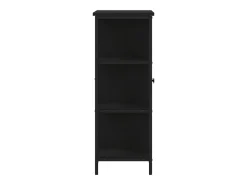 Aparador de madera de ingeniería negro 70x30x80 cm