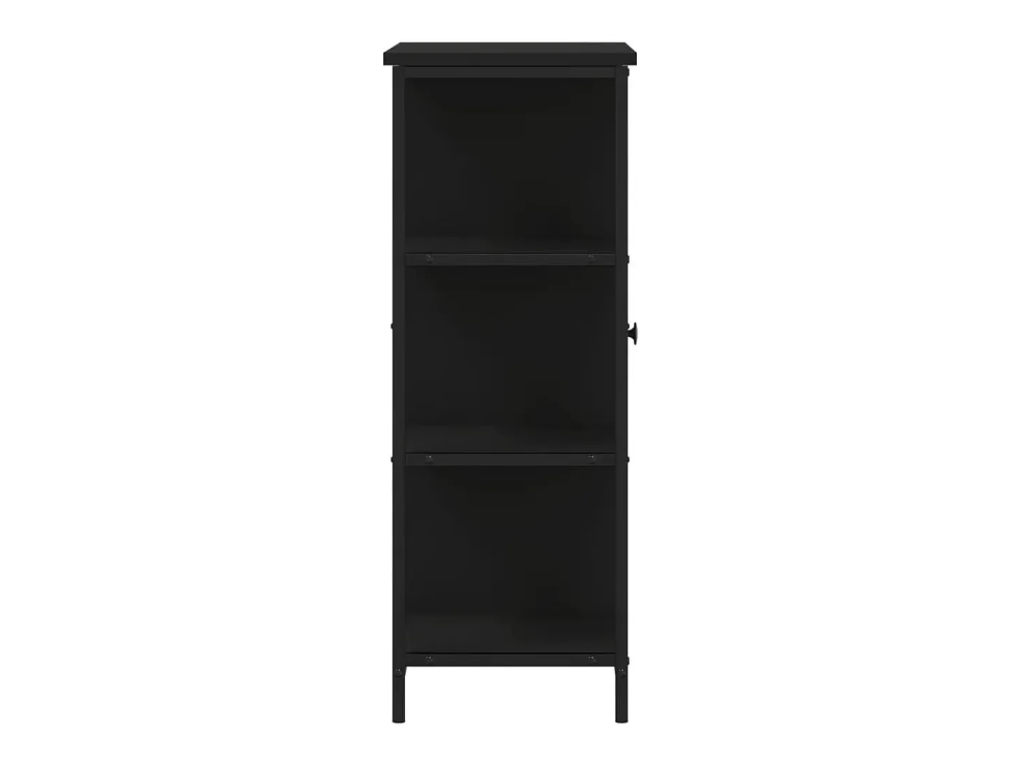 Aparador de madera de ingeniería negro 70x30x80 cm