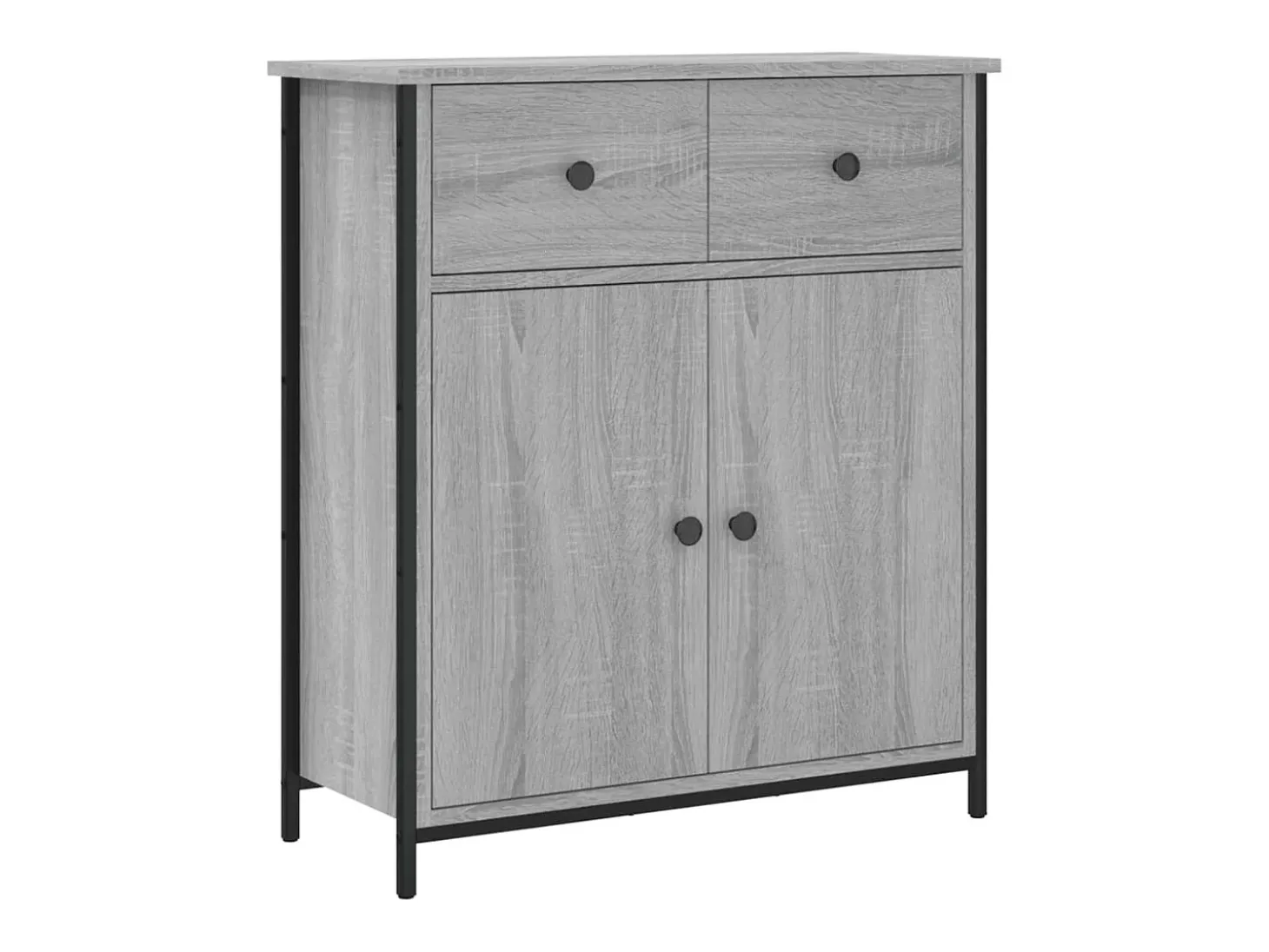 Aparador de madera de ingeniería gris Sonoma 70x30x80 cm ES82983
