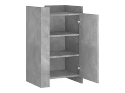 Aparador de madera de ingeniería gris hormigón 45x35x75 cm