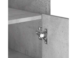 Aparador de madera de ingeniería gris hormigón 45x35x75 cm