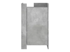 Aparador de madera de ingeniería gris hormigón 45x35x75 cm