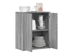 Aparador de madera de ingeniería gris Sonoma 60x31x70 cm ES656405