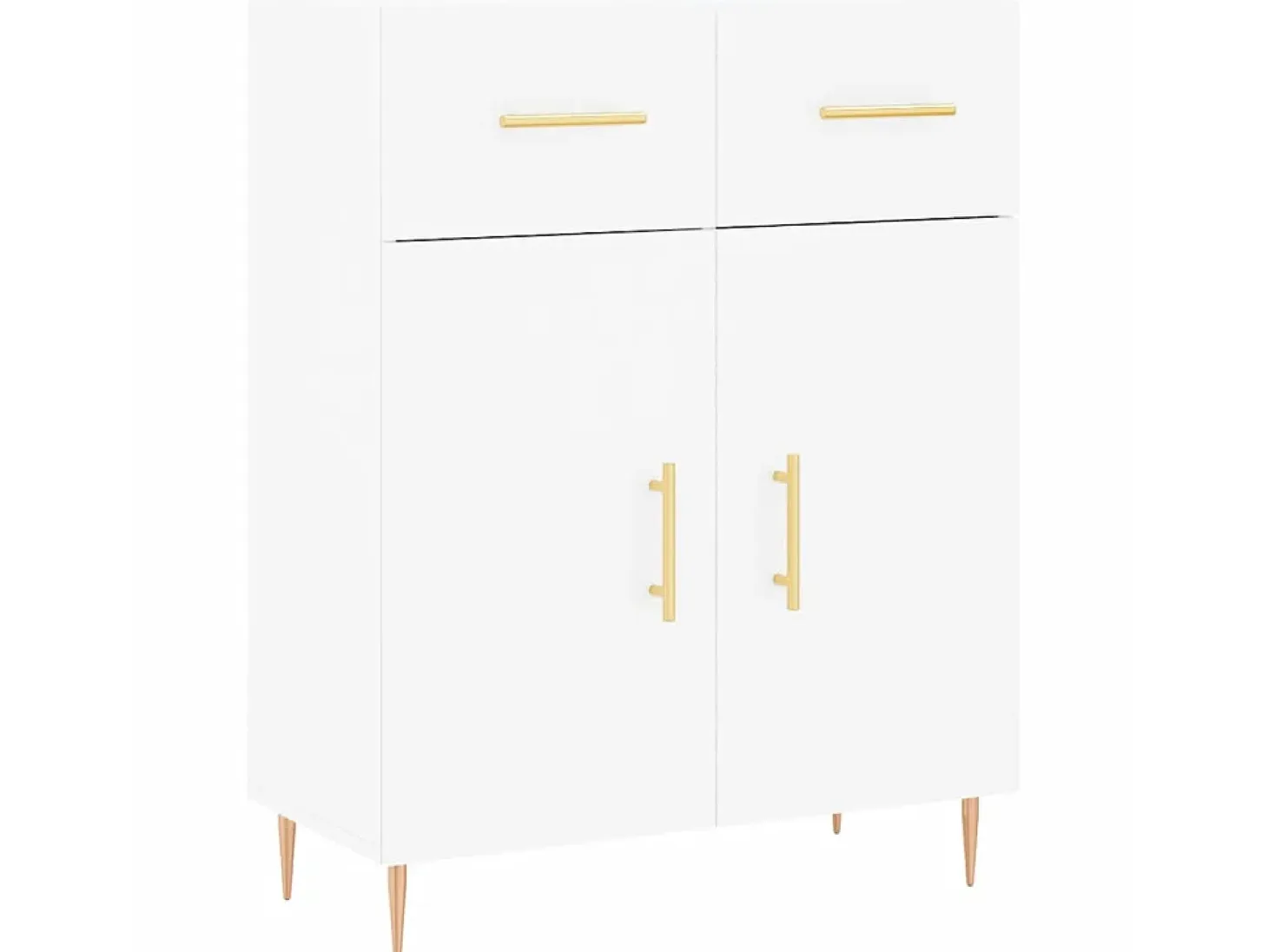 Aparador de madera de ingeniería blanco 69,5x34x90 cm ES31876