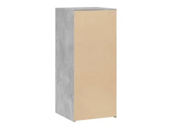 Aparador de madera de ingeniería gris hormigón 40x41x93 cm