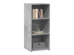 Aparador de madera de ingeniería gris hormigón 40x41x93 cm