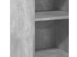 Aparador de madera de ingeniería gris hormigón 40x41x93 cm