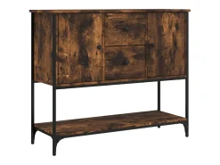 Aparador de madera de ingeniería roble ahumado 100x36x85 cm