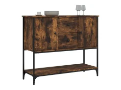 Aparador de madera de ingeniería roble ahumado 100x36x85 cm
