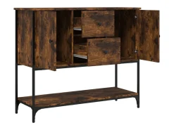 Aparador de madera de ingeniería roble ahumado 100x36x85 cm
