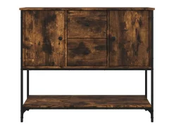 Aparador de madera de ingeniería roble ahumado 100x36x85 cm