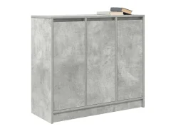 Aparador de madera de ingeniería gris hormigón 85x34x76 cm