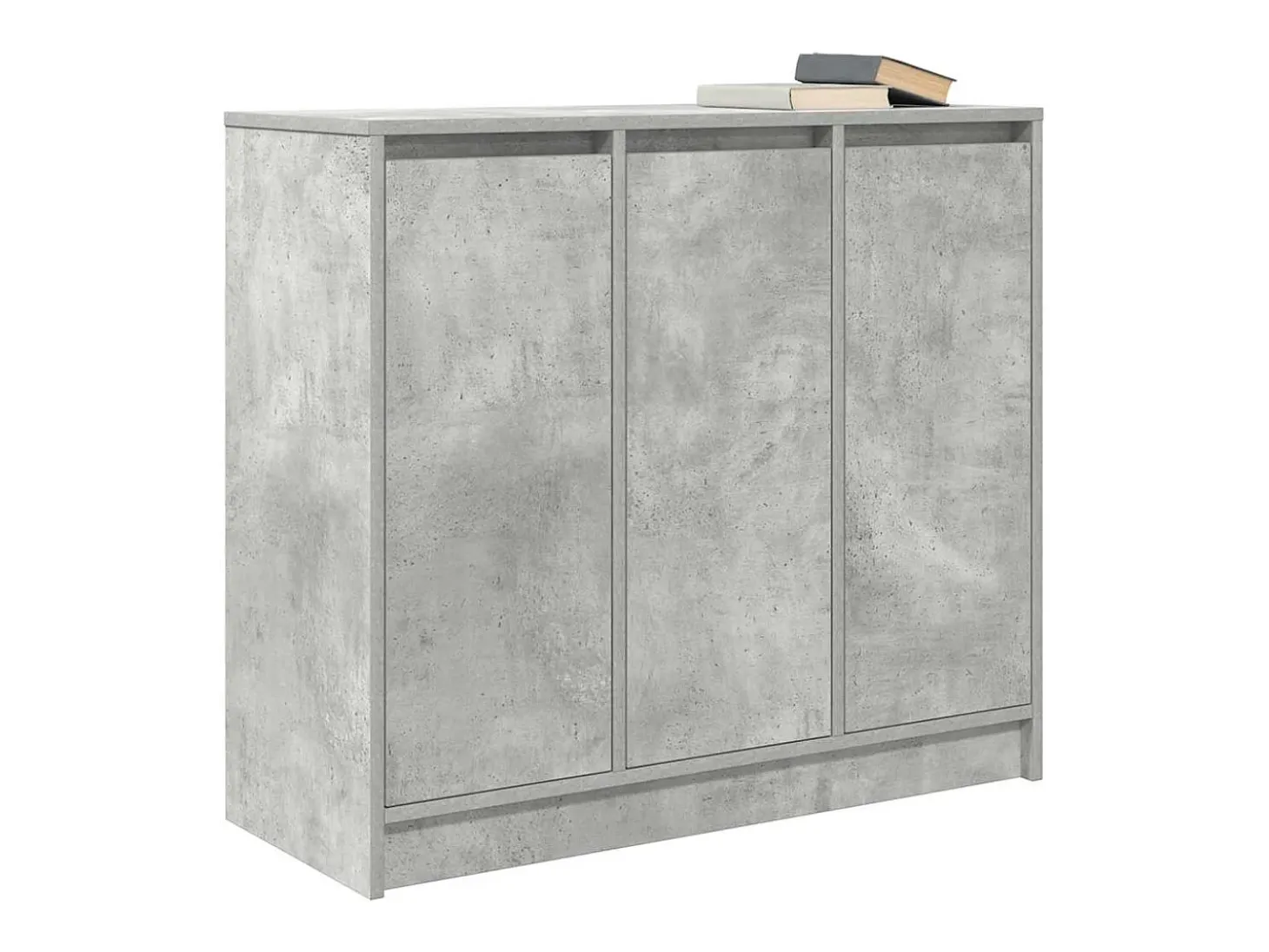 Aparador de madera de ingeniería gris hormigón 85x34x76 cm