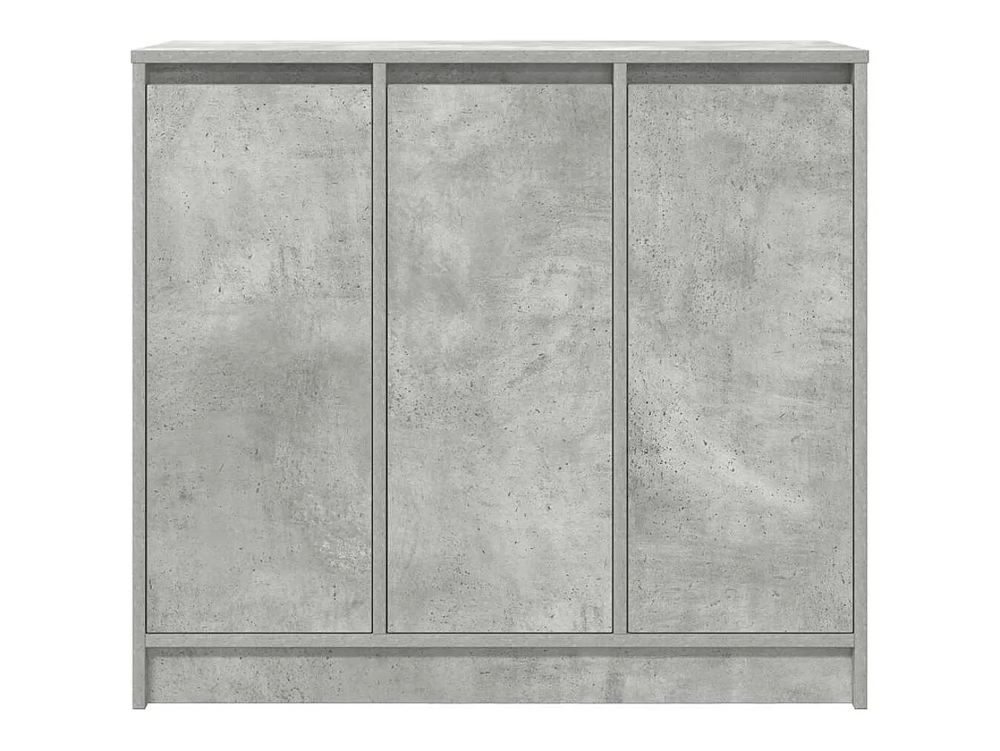 Aparador de madera de ingeniería gris hormigón 85x34x76 cm