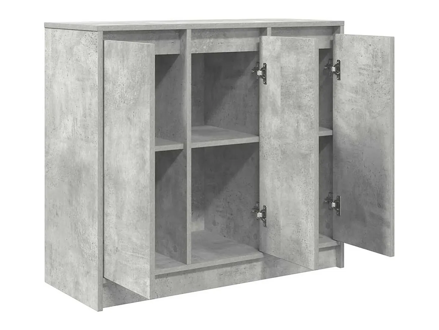 Aparador de madera de ingeniería gris hormigón 85x34x76 cm