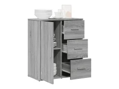 Aparador de madera de ingeniería gris Sonoma 60x31x70 cm ES400280