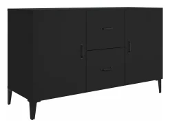 Aparador de madera de ingeniería negro 100x36x60 cm