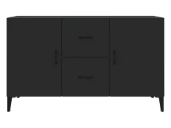 Aparador de madera de ingeniería negro 100x36x60 cm