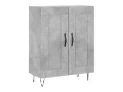 Aparador de madera de ingeniería gris hormigón 69,5x34x90 cm ES69173