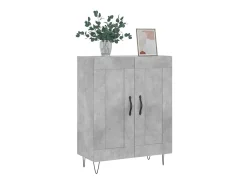 Aparador de madera de ingeniería gris hormigón 69,5x34x90 cm ES69173