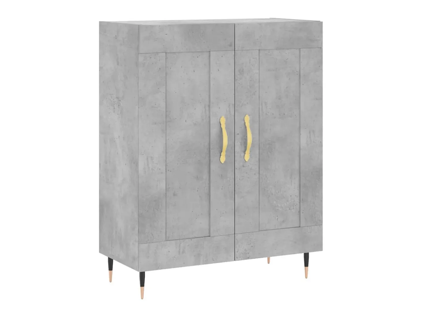 Aparador de madera de ingeniería gris hormigón 69,5x34x90 cm ES11077