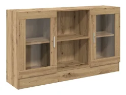 Aparador de madera de ingeniería roble artisan 120x30,5x70 cm