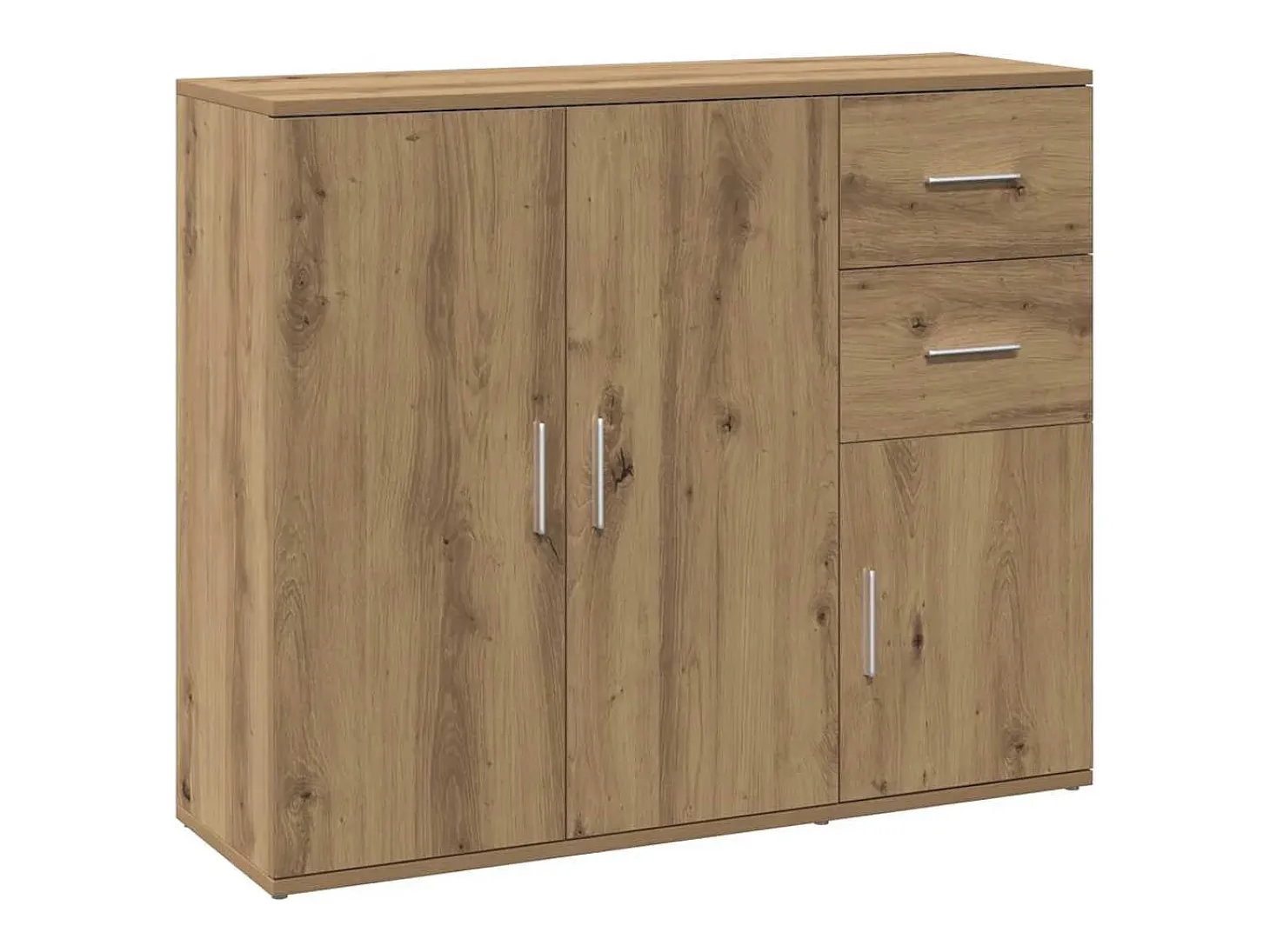 Aparador de madera de ingeniería roble artisan 91x29,5x75 cm