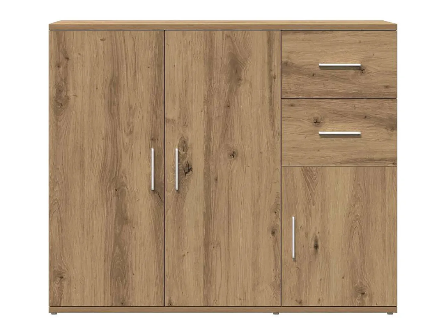 Aparador de madera de ingeniería roble artisan 91x29,5x75 cm