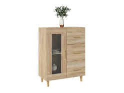 Aparador de madera de ingeniería roble Sonoma 69,5x34x90 cm ES88641