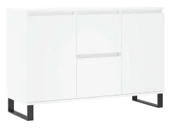 Aparador de madera de ingeniería blanco 101,5x35x70 cm
