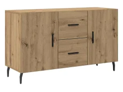 Aparador de madera de ingeniería roble artisian 100x36x60 cm