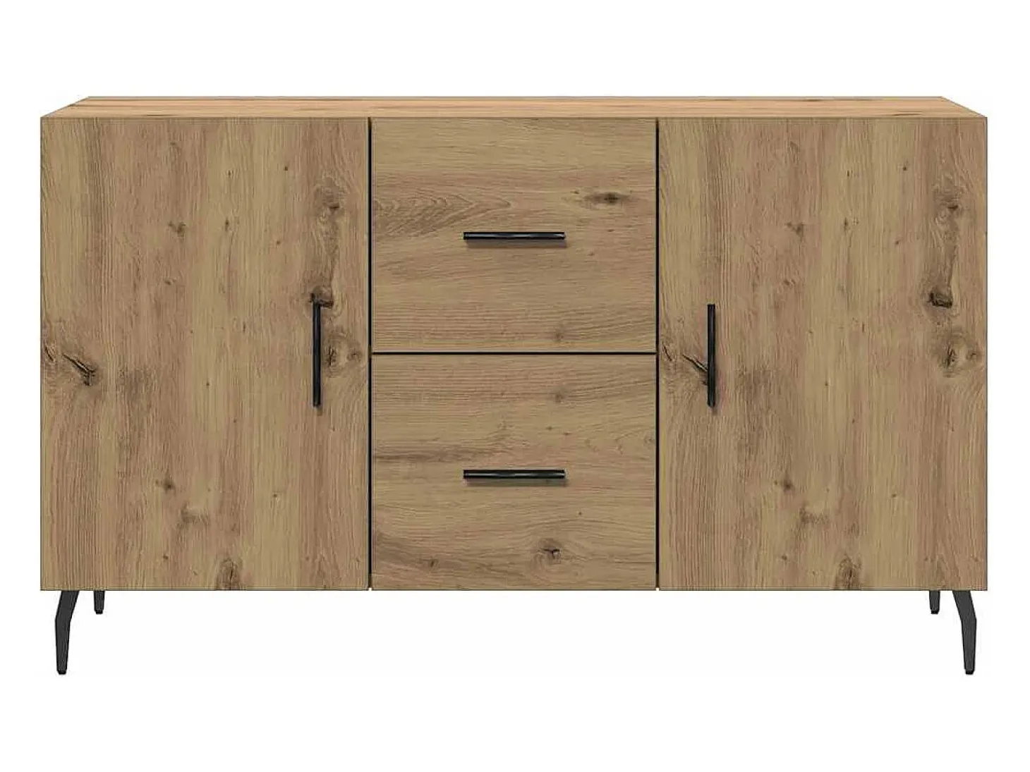 Aparador de madera de ingeniería roble artisian 100x36x60 cm