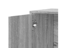 Aparador de madera de ingeniería 2 uds gris Sonoma 60x31x70 cm