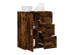 Aparador de madera de ingeniería roble ahumado 60x31x70 cm ES756690