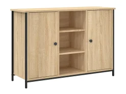 Aparador de madera de ingeniería roble Sonoma 100x35x70 cm ES81485