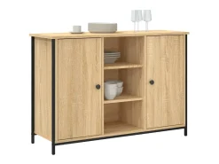 Aparador de madera de ingeniería roble Sonoma 100x35x70 cm ES81485