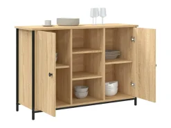 Aparador de madera de ingeniería roble Sonoma 100x35x70 cm ES81485