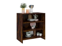 Aparador de madera de ingeniería roble ahumado 70x40,5x75 cm ES552364