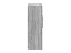 Aparador de madera de ingeniería gris Sonoma 80x42,5x124 cm