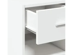 Aparador de madera de ingeniería blanco 40x42,5x93 cm