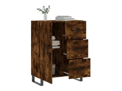 Aparador de madera de ingeniería roble ahumado 69,5x34x90 cm ES31918
