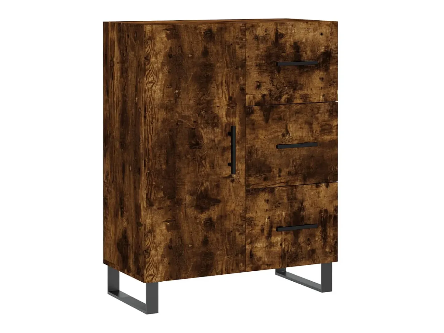 Aparador de madera de ingeniería roble ahumado 69,5x34x90 cm ES31918